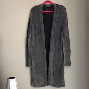 PACSUN longerfit Mens gray cardigan size S